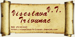 Višeslava Trivunac vizit kartica
